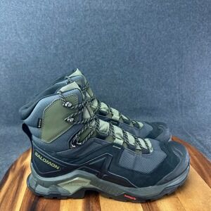 Salomon Quest Element GTX Mens Sz 10 Hiking Boots Olive Green Black 414571